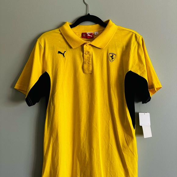 Scuderia Ferrari Kids Polo in Yellow and Black - Picture 1 of 7
